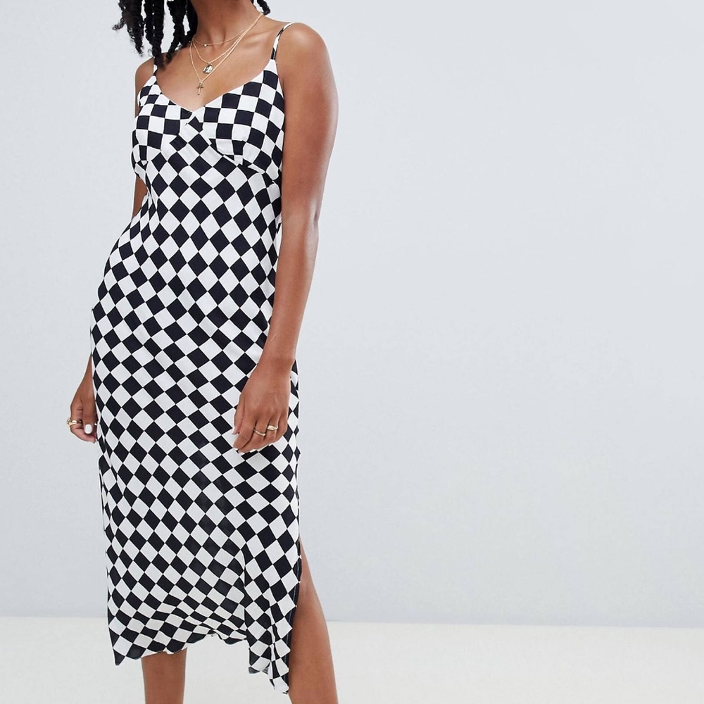 Vintage checkered print dress